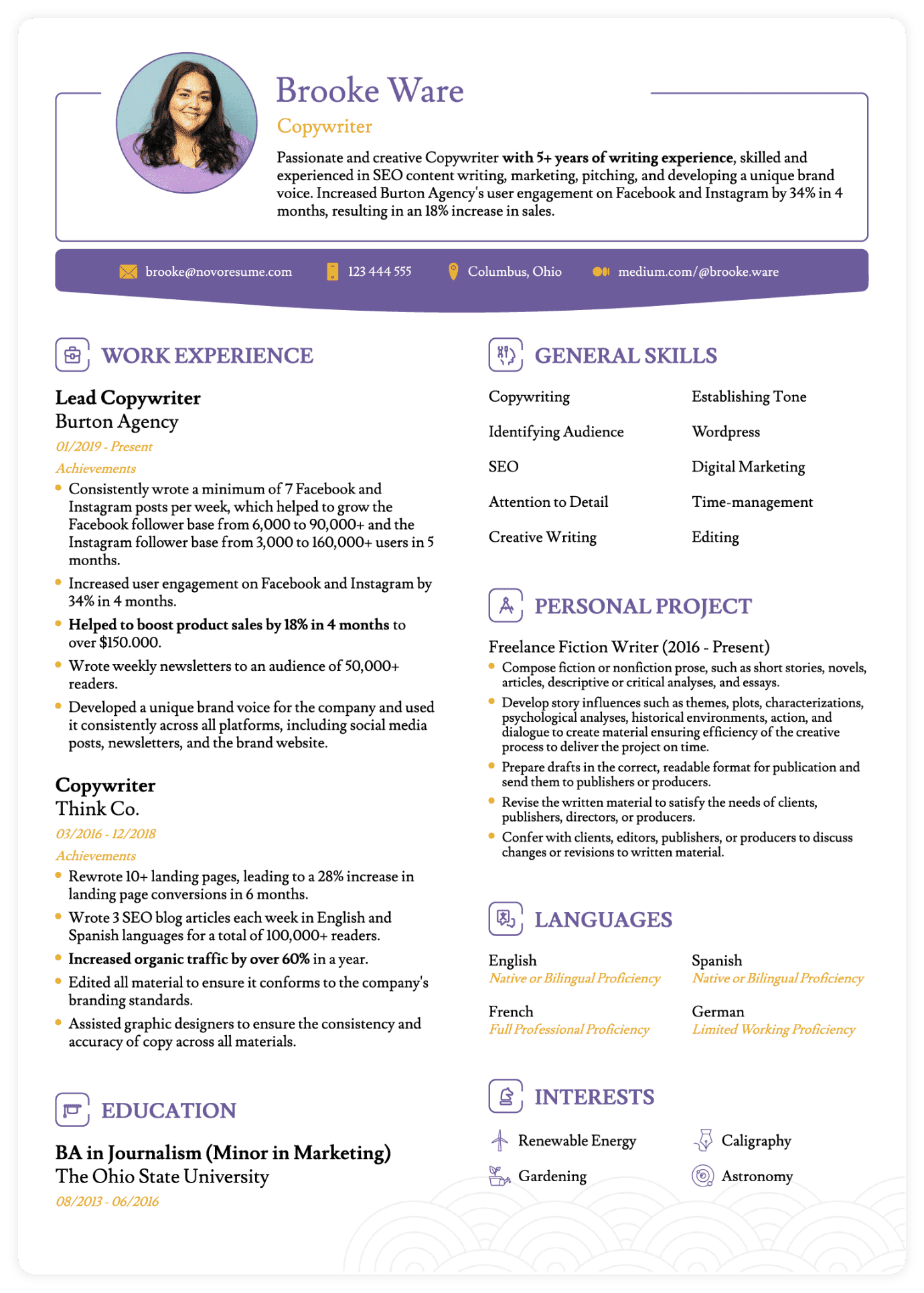 Combined Resume Template